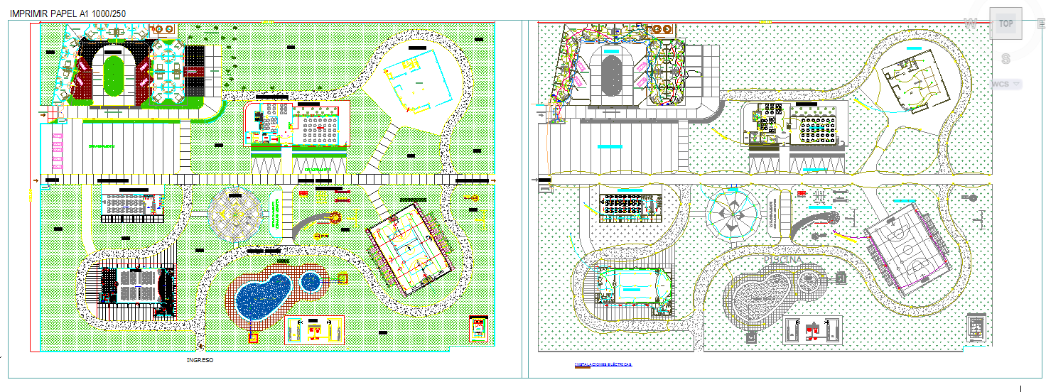 Sport Centre lay-out - Cadbull