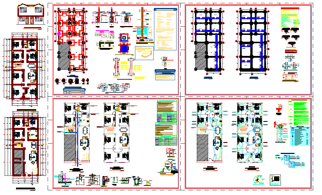 Corporate House cad drawing is given in this cad file. Download this 2d ...