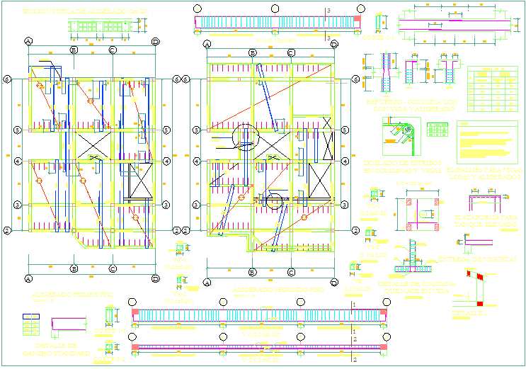 Column and Beam detail Drawing - Cadbull