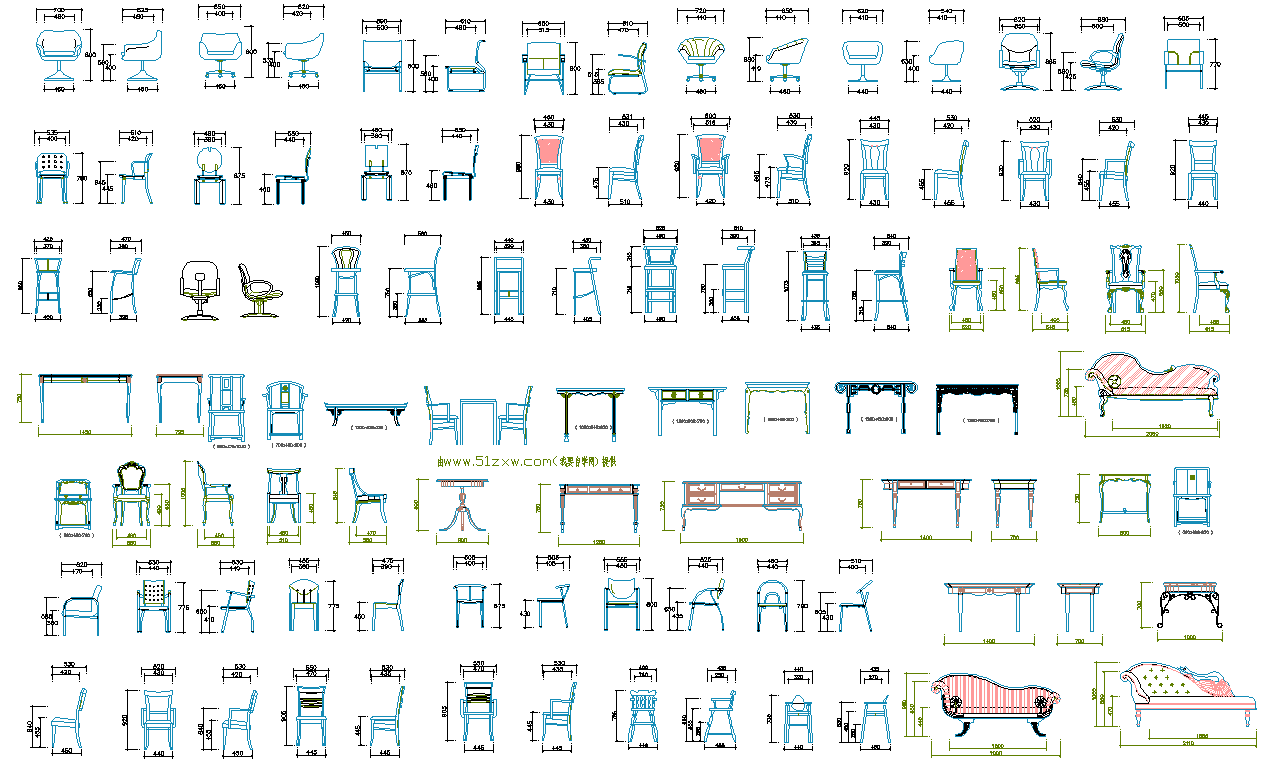 Furniture cad blocks are given in this cad file. Download this cad file ...