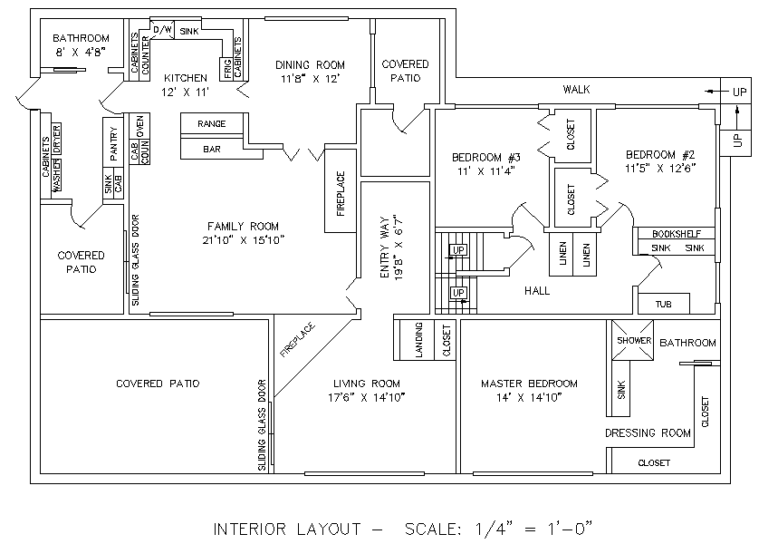 Residential Home Lay-out - Cadbull