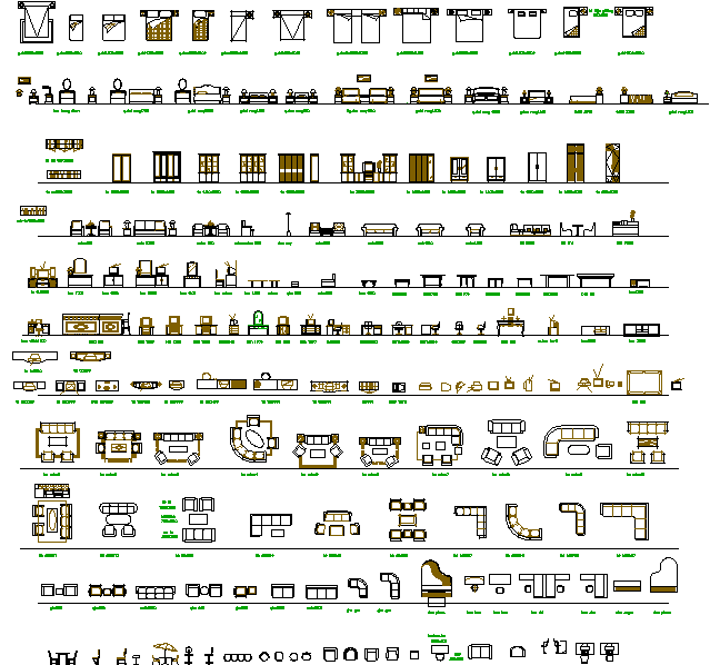 Furniture cad blocks are given in this cad file. Download this cad file ...