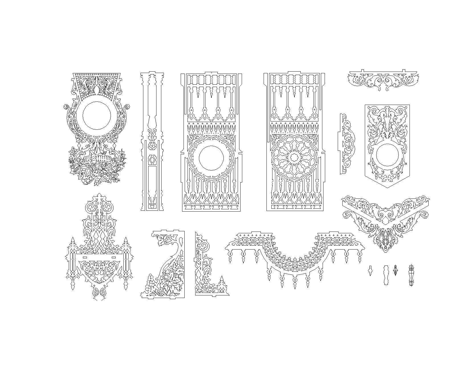 Decorative Interior CAD Blocks Free DWG File - Cadbull