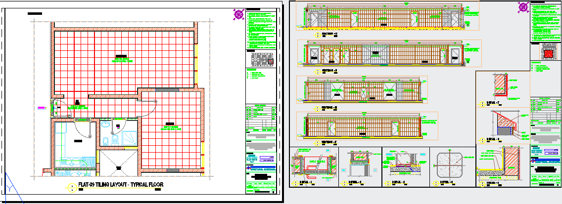 Flat Layout Design - Cadbull