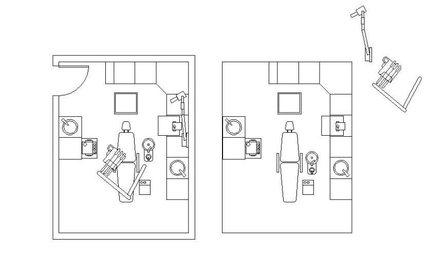 Dentist plan layout file - Cadbull