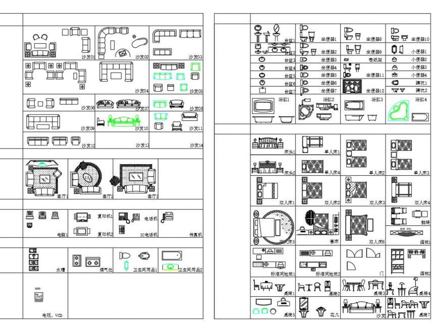 Detail Building blocks library dwg file - Cadbull