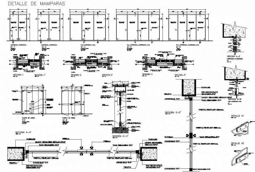 Detail screen plan detail dwg file. - Cadbull