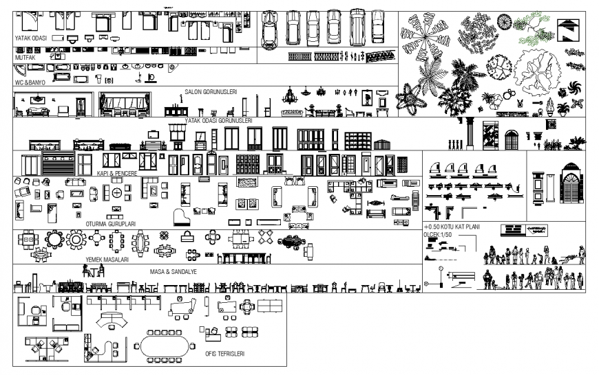 Different Furniture Cad Blocks Layout 2d View Autocad File Cadbull