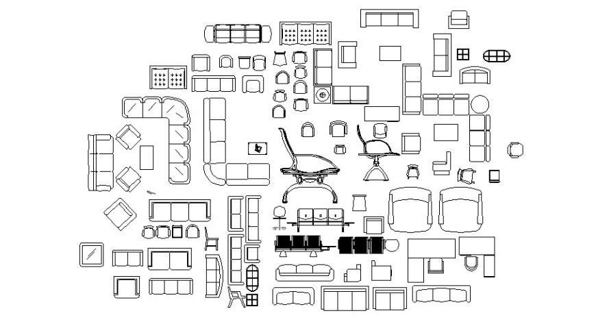 Different Furniture Units Blocks 2d View Autocad File Cadbull 9746