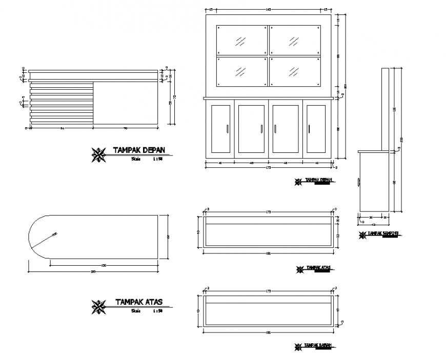 Dining console table drawing in dwg file. - Cadbull