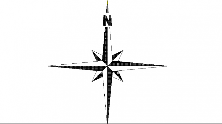 Direction symbol north block cad drawing details dwg file - Cadbull