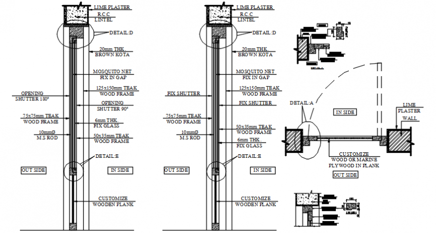 Door Section Cad Block