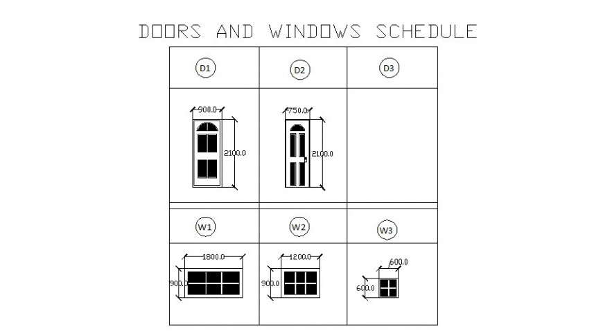 Door Schedule Template Autocad