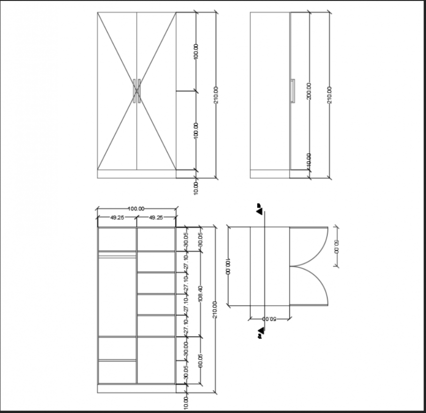  Doors  closet  cad  blocks  details dwg file Cadbull