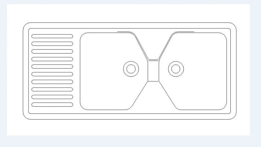 Double Sink Elevation Block Drawing Details Dwg File Cadbull My Xxx Hot Girl