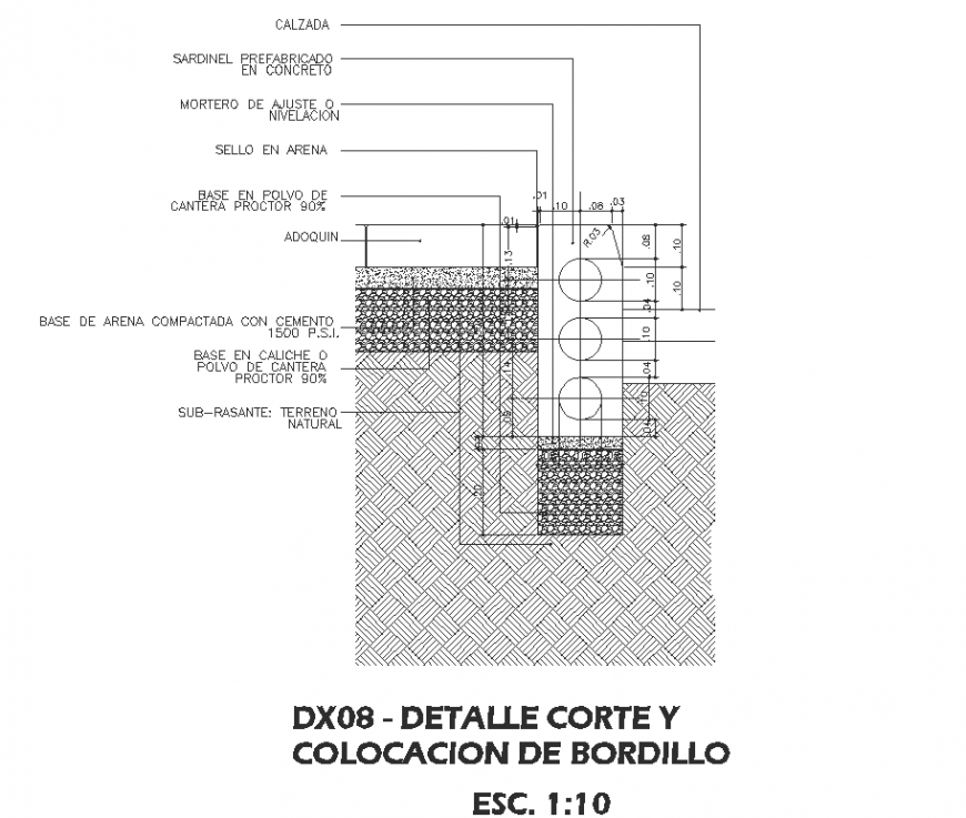 Drafted margin detail dwg file - Cadbull