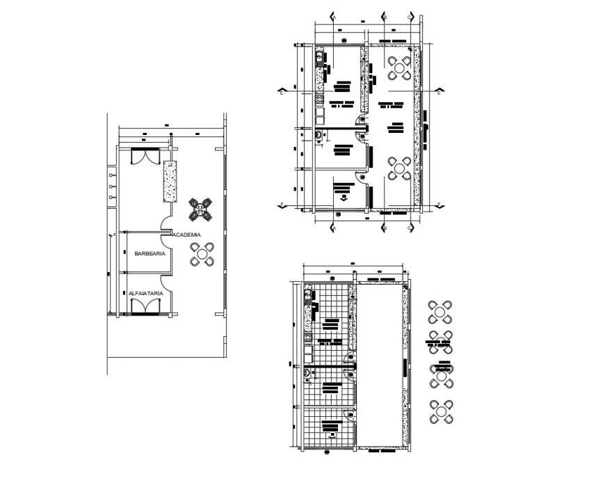 Drawing of restaurant kitchen dining 2d blocks AutoCAD file - Cadbull
