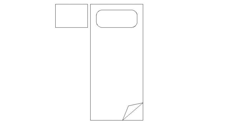 Drawings 2d view elevation of furniture blocks Single bed autocad file