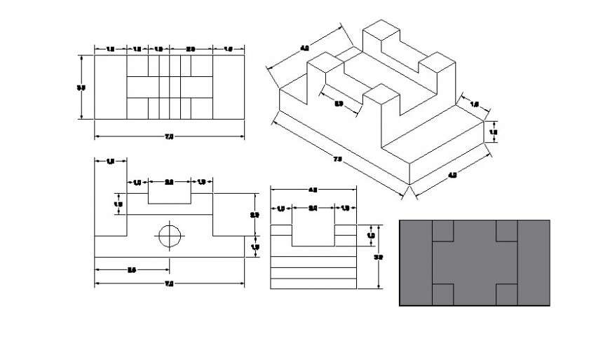 Drawings of machine units elevation autocad softwrae file - Cadbull