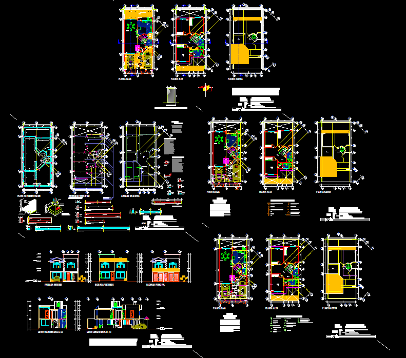 Single-family house cad drawings are given in this cad file. Download ...