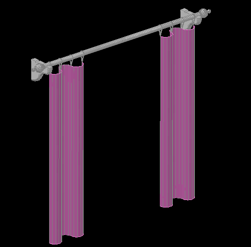 3d Curtain cad drawing is given in this cad file. Download this 3d cad ...