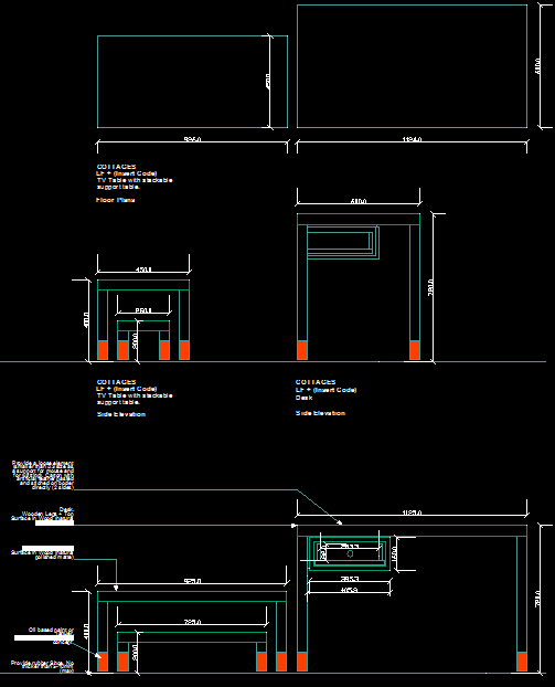 Desk Table cad drawing is given in this cad file. Download this cad ...