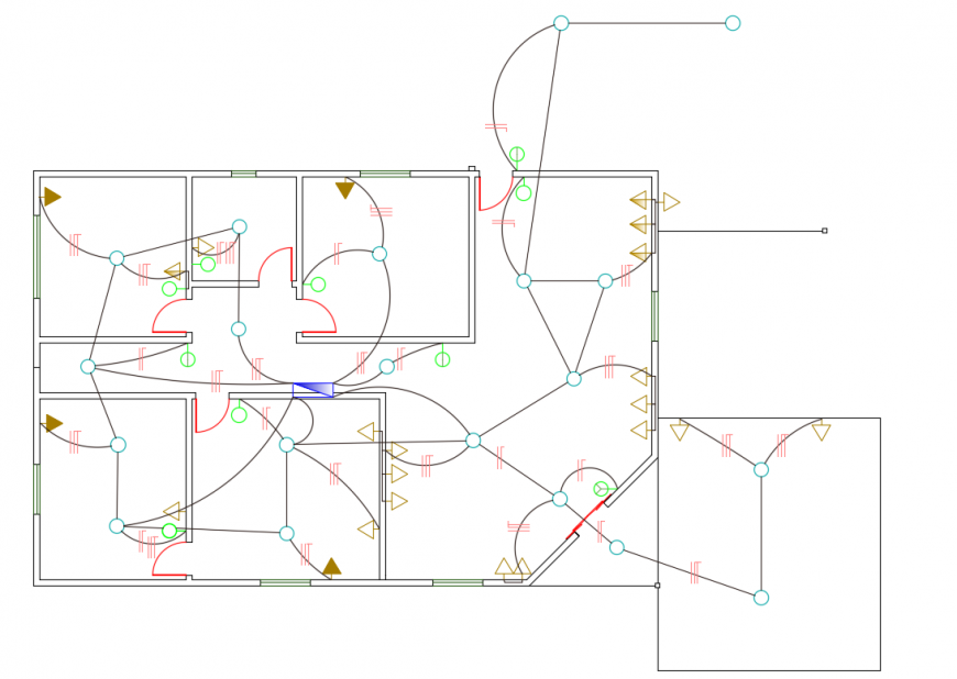 Electric Plan Lay-out detail in autocad Drawing - Cadbull