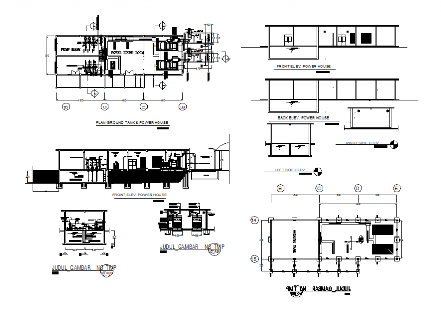Electric Power House Elevation Section And Floor Plan And Auto cad Details Dwg File Cadbull Electric Power House Elevation Section And Floor Plan And Auto cad Details Dwg File Cadbull
