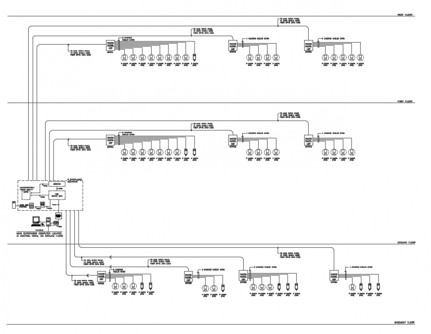 Electrical circuits diagram 2d view autocad file - Cadbull