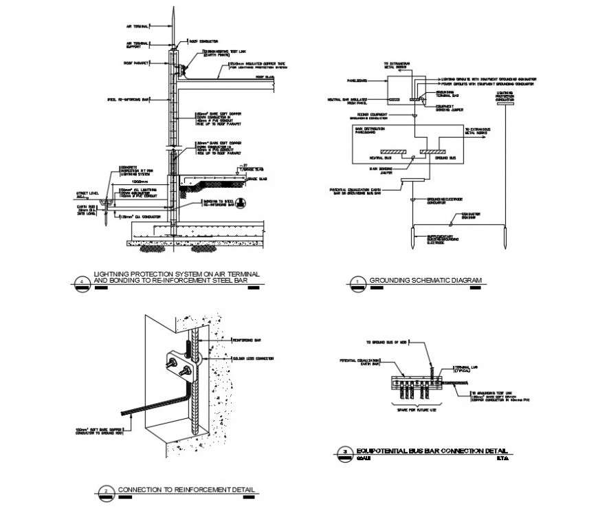 electrical grounding schematic diagram cad file Cadbull