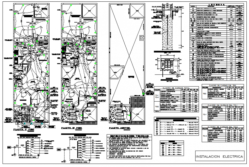 Electrical line diagram design - Cadbull