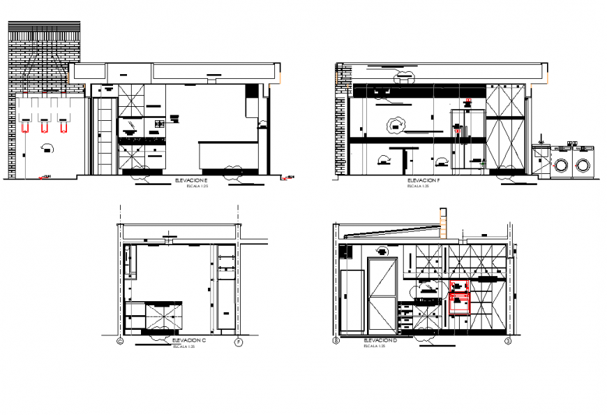 Elevation Kitchen Plan Autocad File Cadbull   Elevation Kitchen Plan Autocad File 20082018074156 