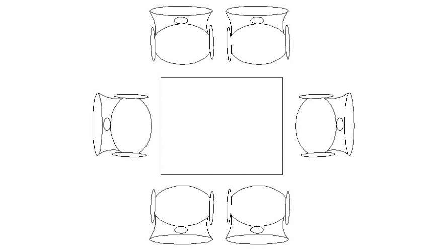 Elevation of table and chair detail furniture block ...