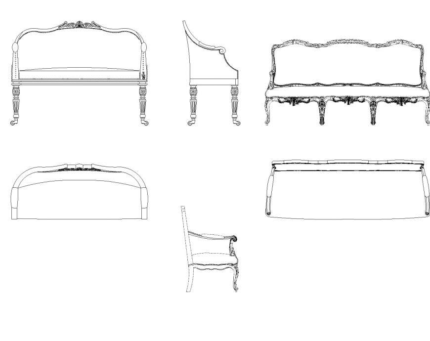 Exquisite sofa cad block dwg file - Cadbull