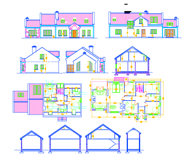 Bungalows Detail - Cadbull