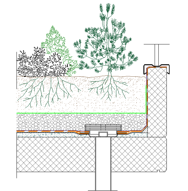 Green Roof Plan Detail Dwg File Cadbull Images