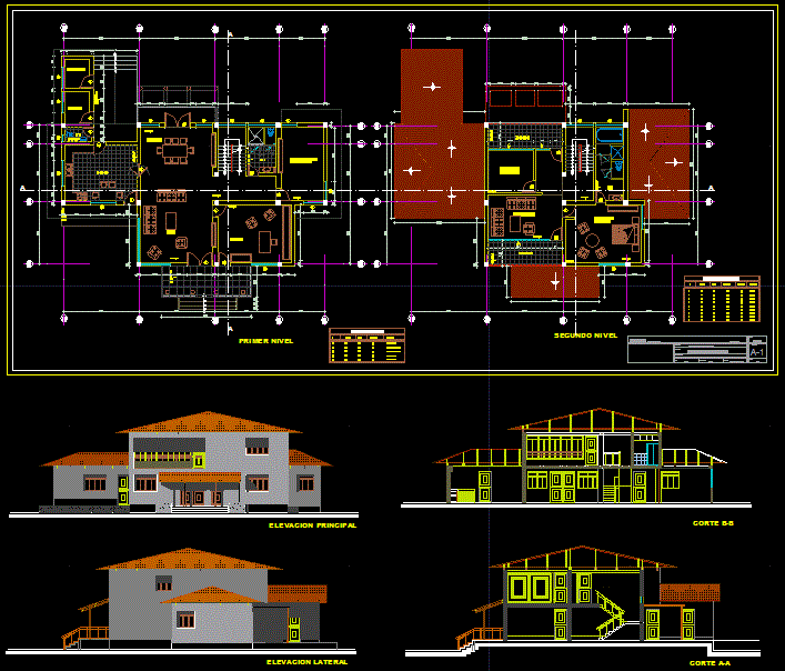 American Bungalow cad drawings are given in this cad file. Download ...