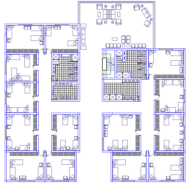 Hotel Room Lay-out - Cadbull