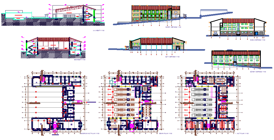 fire station building design architecture plan with