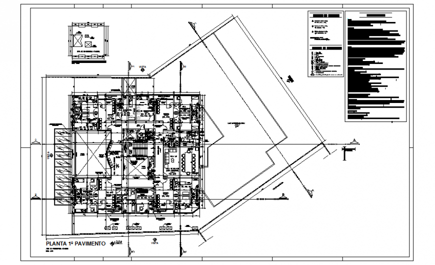 First floor layout plan details of multi-specialty hospital dwg file ...