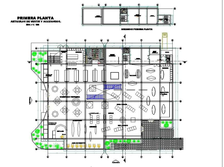 First floor shopping mall commercial building plan layout
