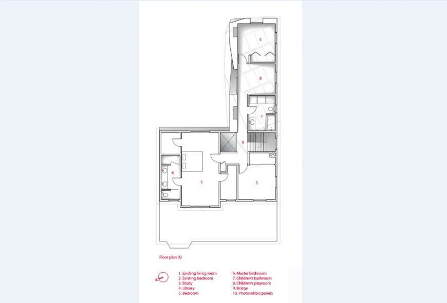 First floor structure plan details of house dwg file - Cadbull