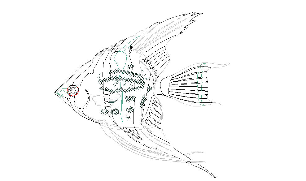 fish scale hatch pattern autocad