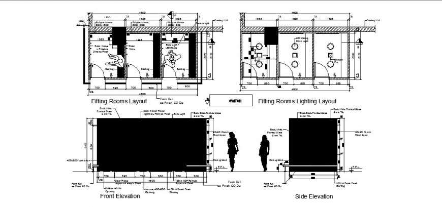 Fitting Room Layout Plan Detail Drawing In Dwg Autocad File Cadbull