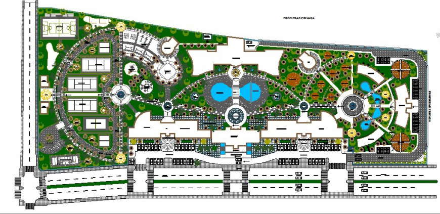 Five star multi level hotel building distribution layout plan cad