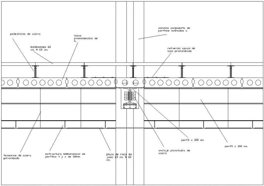 Floor And Suspended Ceiling Section Plan Autocad File Cadbull