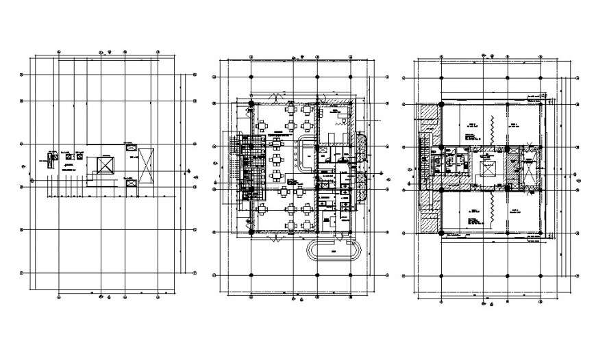 Floor distribution layout plan details of luxuries villa building dwg ...