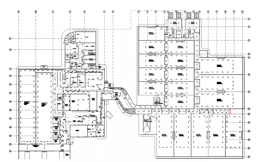 Floor plan with architectural design of house dwg file - Cadbull
