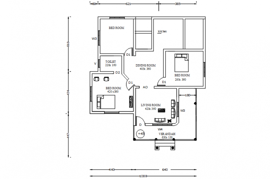 Floor plans cad file - Cadbull