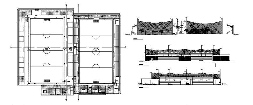 Football Court Dwg